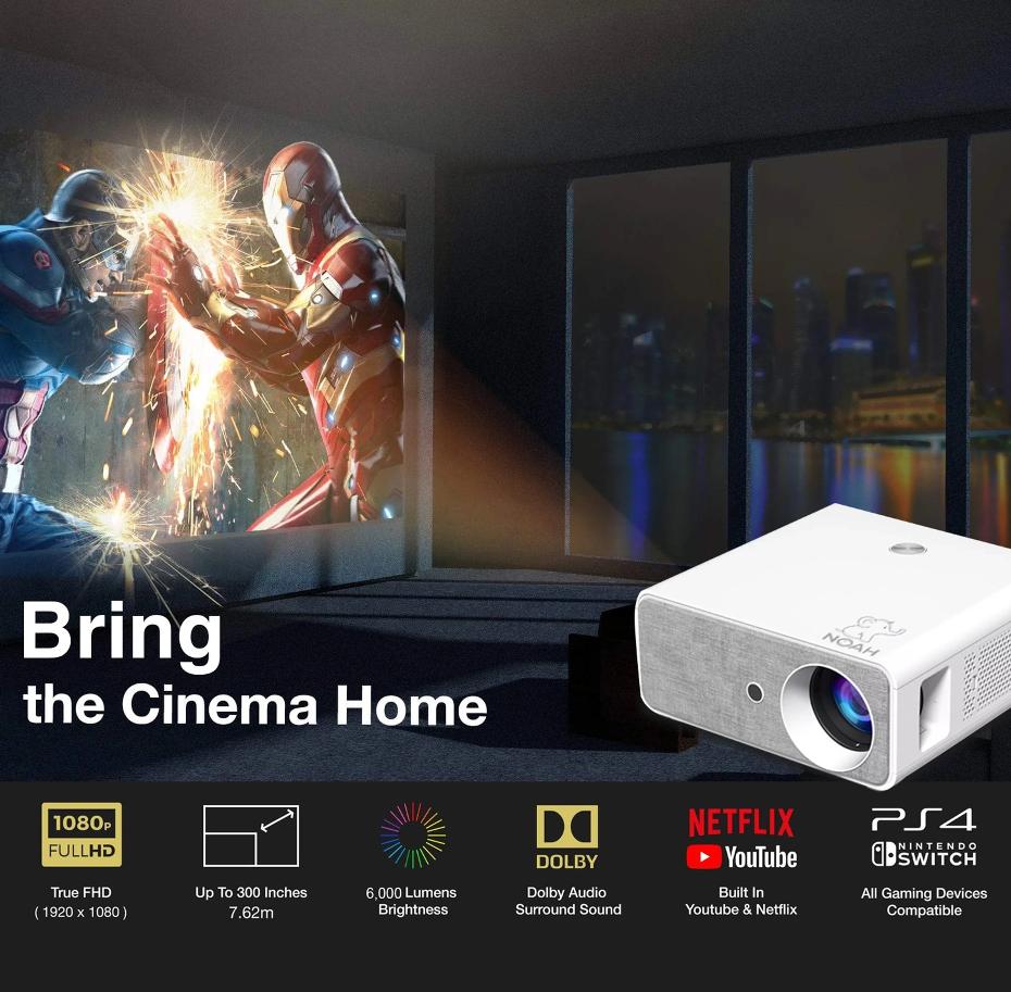 Noah Luna Home Projector 1080P